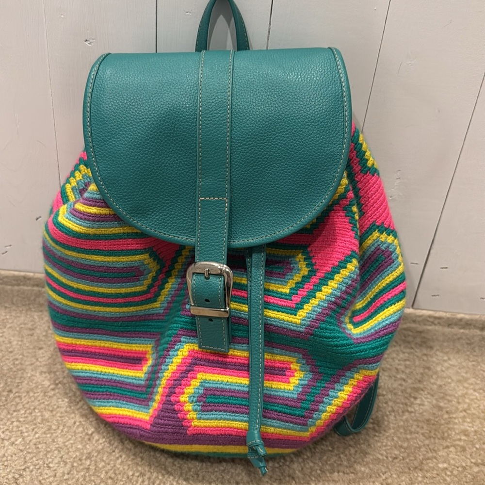Handmade Backpack Crochet Made in Colombia Wayuu bag Colorful Authentic